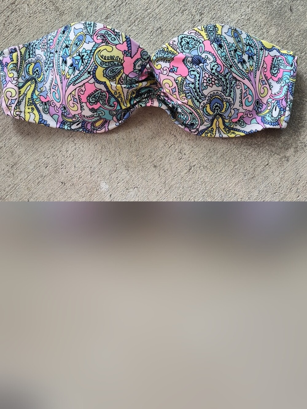 Victoria's Secret Paisley Bandeau Push Up Swim Top